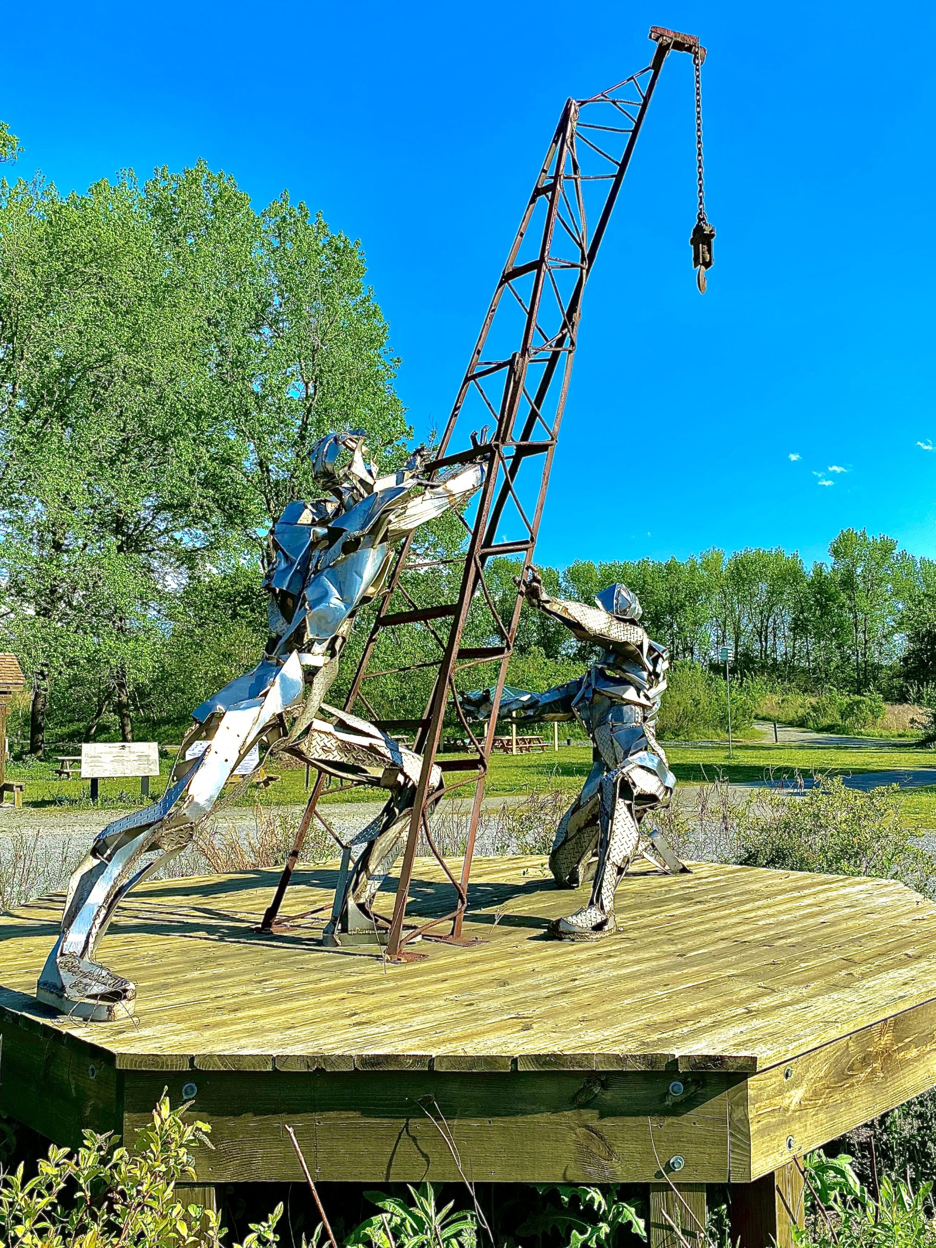 Scrap Metal sculpture at Paradise Creek Park in Portsmouth Virginia
