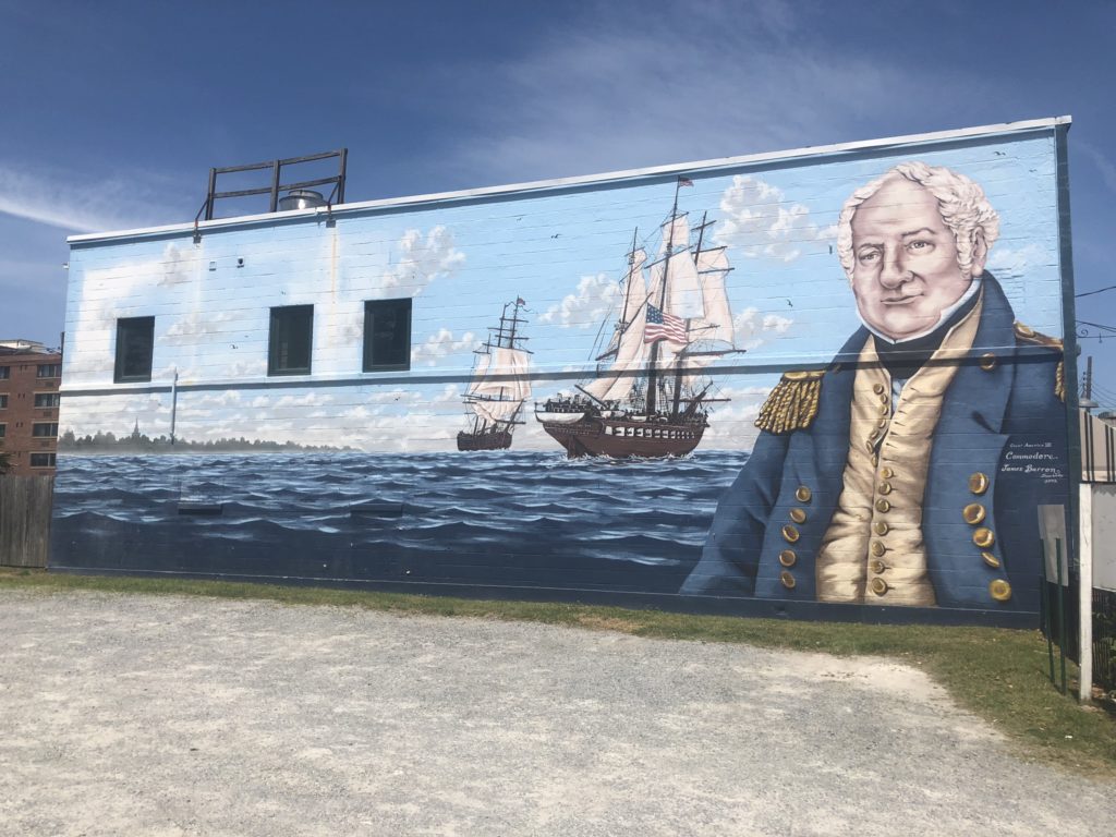 Commodore James Baron Mural by Sam Welty is part of the Art Scavenger Hunt
