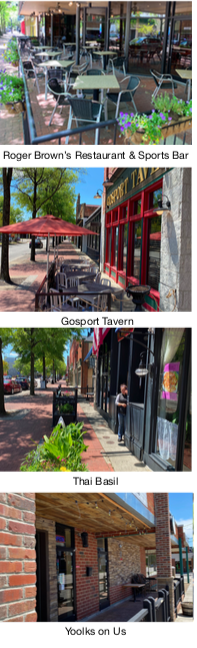 Outdoor Dining Bars and Restaurants in Olde Towne Portsmouth Virginia