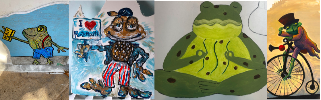 Four toads from the toad series